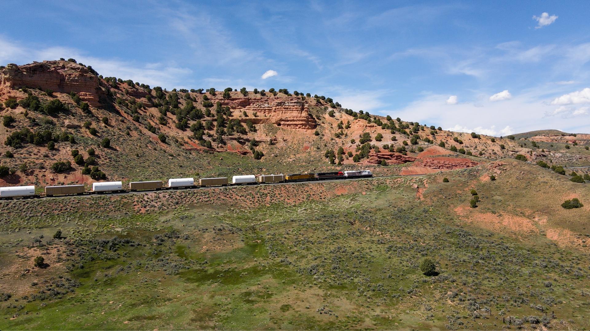 These images capture the final booster motor segments for NASA’s Artemis III mission departing Northrop Grumman’s Railyard Shipping Facility in Corinne, Utah, June 2. The eight segments will form the twin five-segment solid rocket boosters for the agency’s SLS (Space Launch System) rocket, providing more than 75% of the vehicle’s total thrust at liftoff.    Due to their immense size and weight, the booster segments are transported in specialized carriers and are being hauled by Union Pacific Railroad’s newest commemorative locomotive, No. 4547. Marking its inaugural mission, the locomotive will deliver the flight hardware to NASA’s Kennedy Space Center in Florida, where stacking operations for Artemis III are set to begin later this year. 